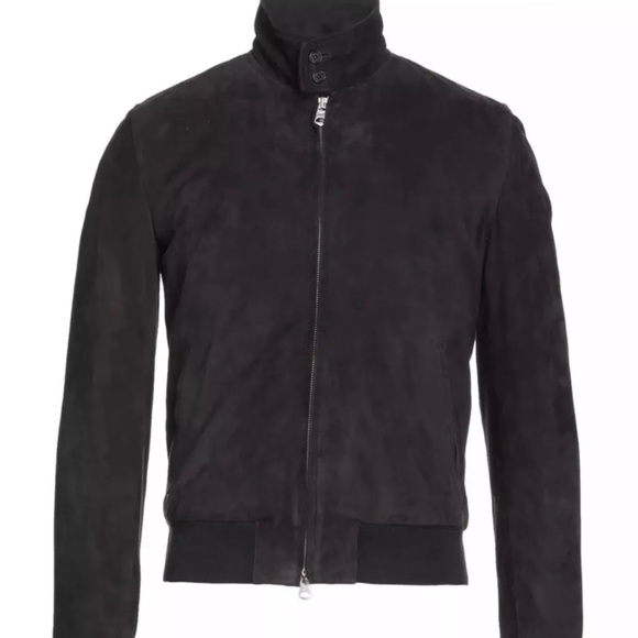 Stewart Luxury Suede Leather Bomber Men Jacket made in Italy